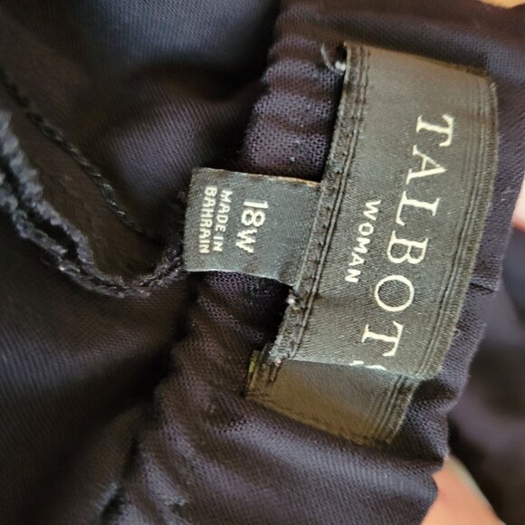 Talbots Womens Black Pull-On Pants 18W Polyester/Spandex - Picture 2 of 4